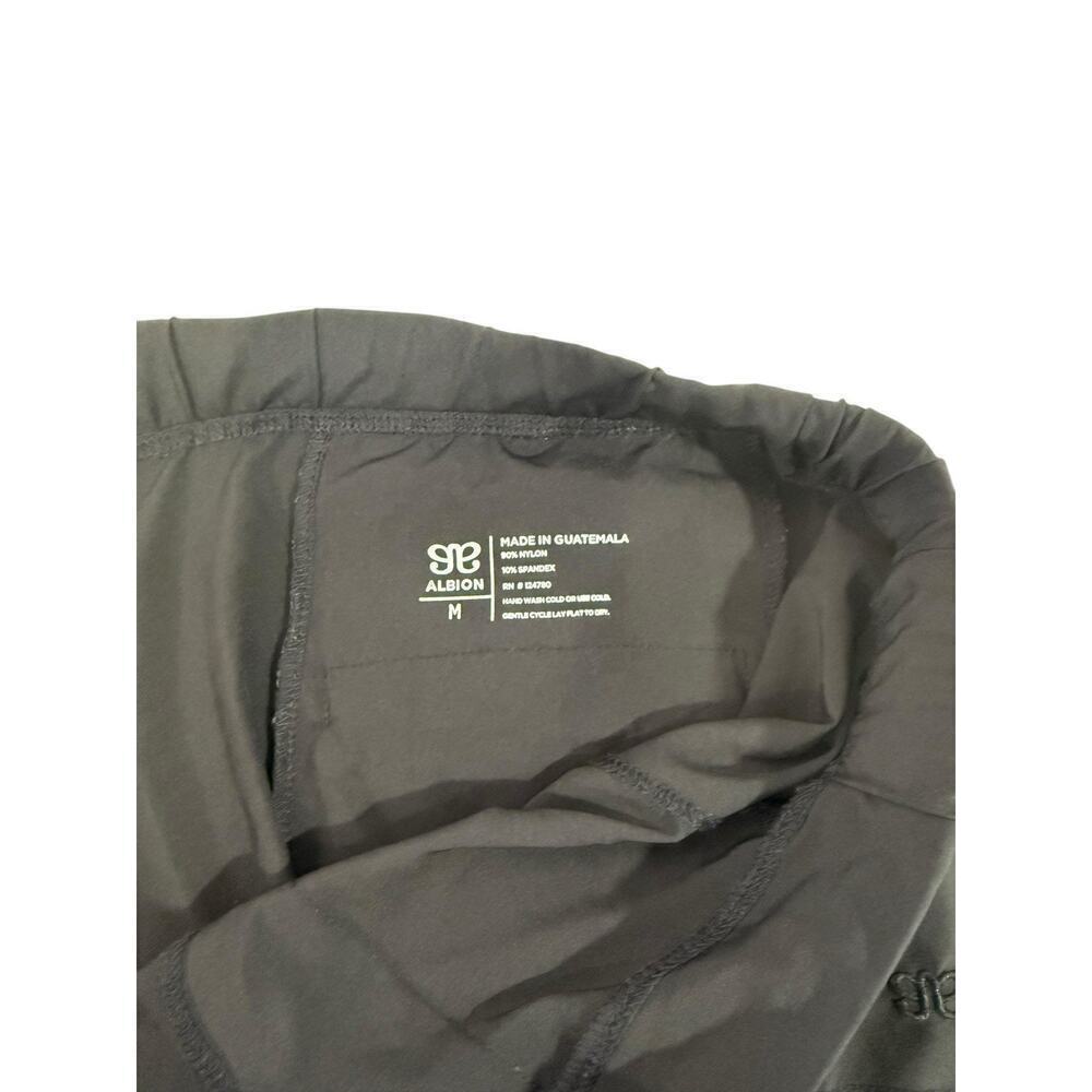 Albion Fit Lightweight Black Drawstring Joggers Nylon Spandex Cropped Womens M - Picture 3 of 7